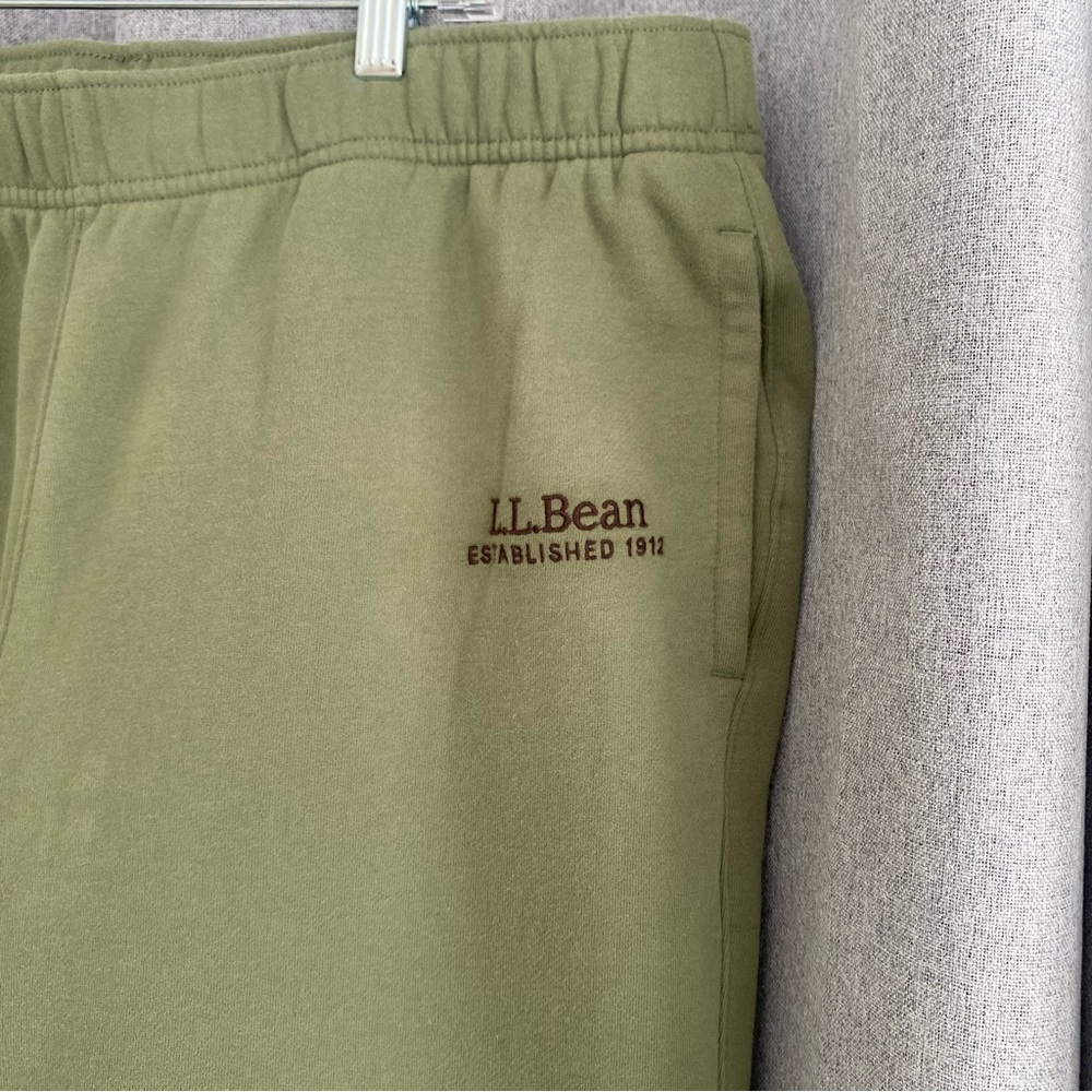 Men's L.L. Bean Jogger Sweatpants Deep Olive Green 32" sz XL - Picture 4 of 5